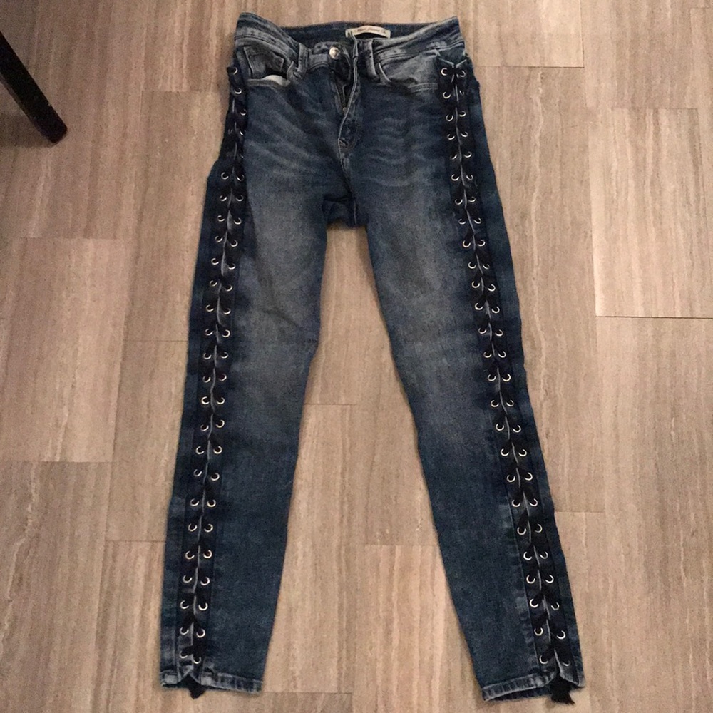 High rise skinny jeans